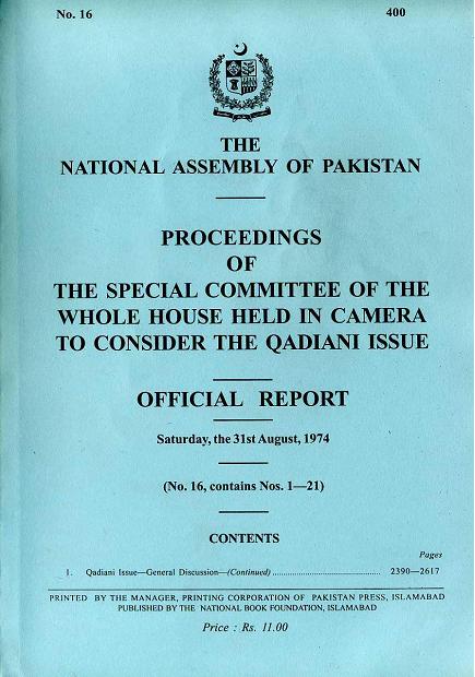 NA of Pakistan - Official Report about Ahmadiya 1974 Part-15