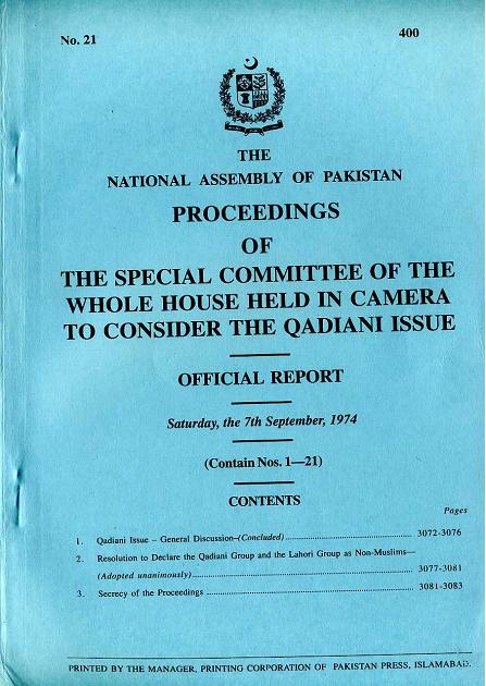 NA of Pakistan - Official Report about Ahmadiya 1974 Part-17