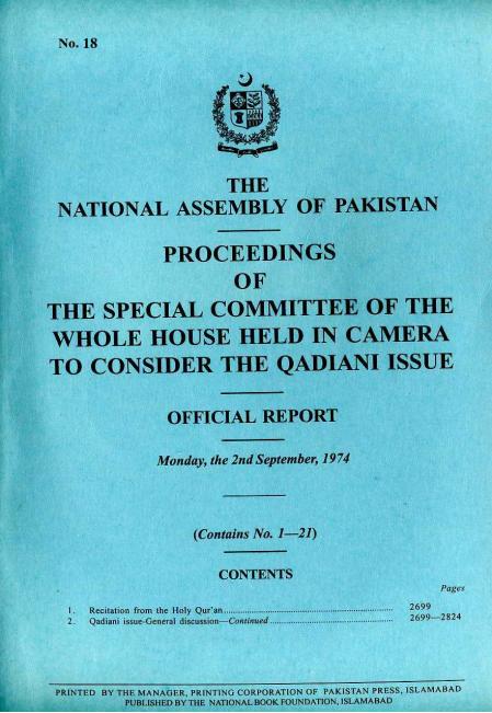 NA of Pakistan - Official Report about Ahmadiya 1974 Part-18